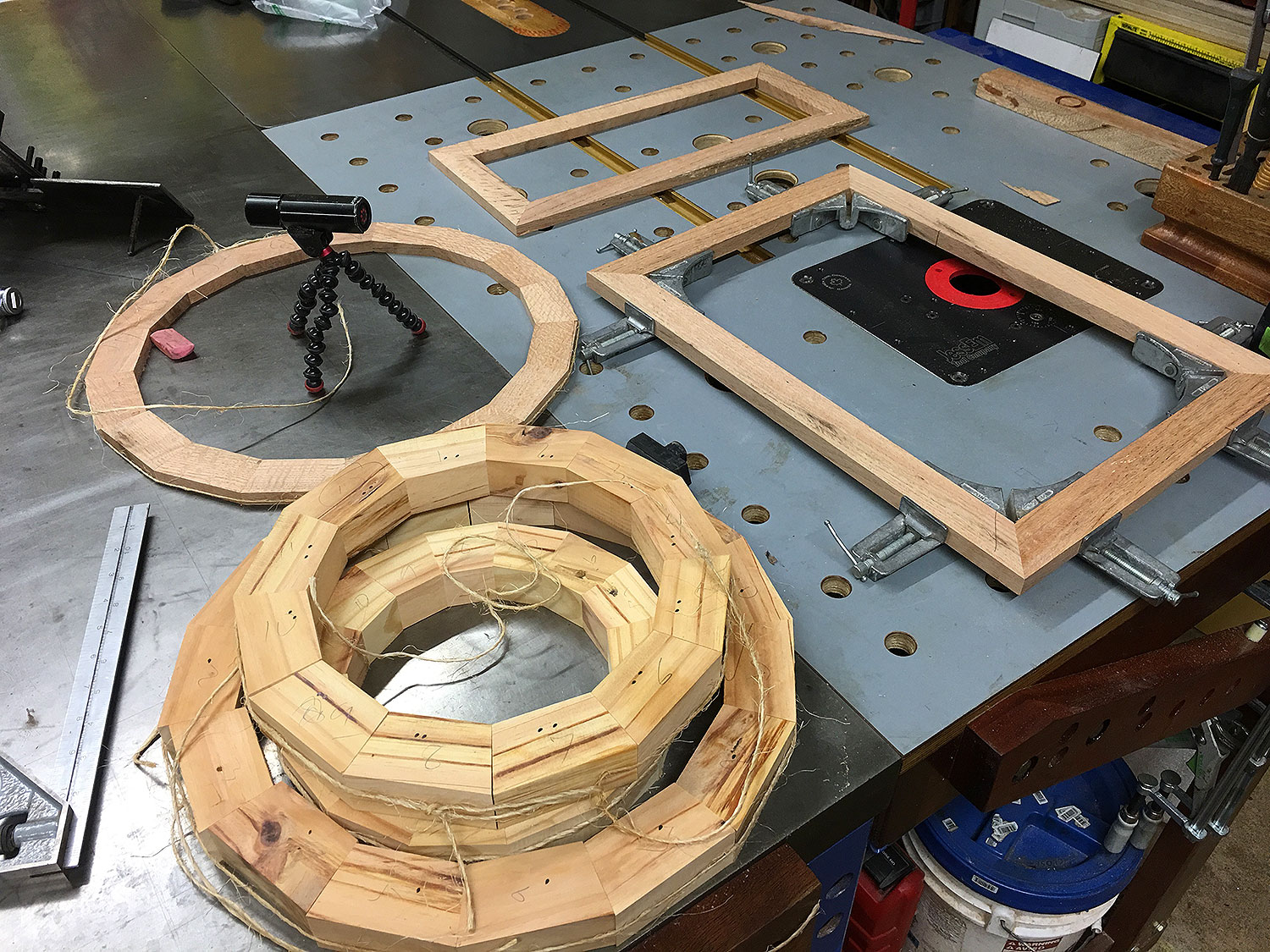 Wood Frames and Segments made using the MiterSet miter gauge jigs