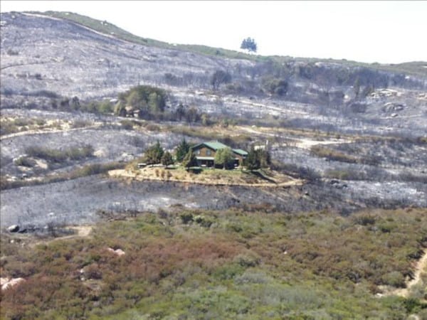 Home survived a wildfire