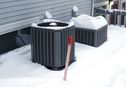 heat pump problems - snow on top