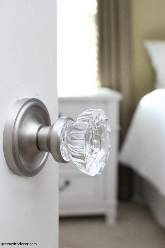 white door crystal knob