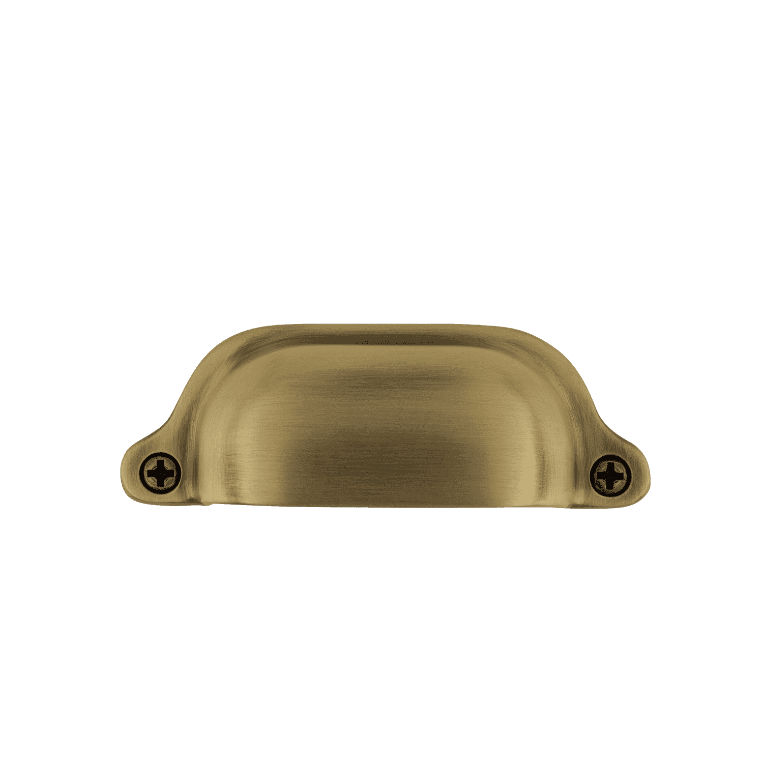 Farmhouse Medium Cup Pull in Antique Brass